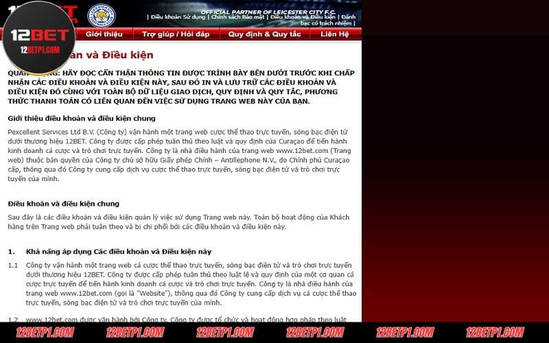 Nội dung trong điều kiện điều khoản cho game thủ